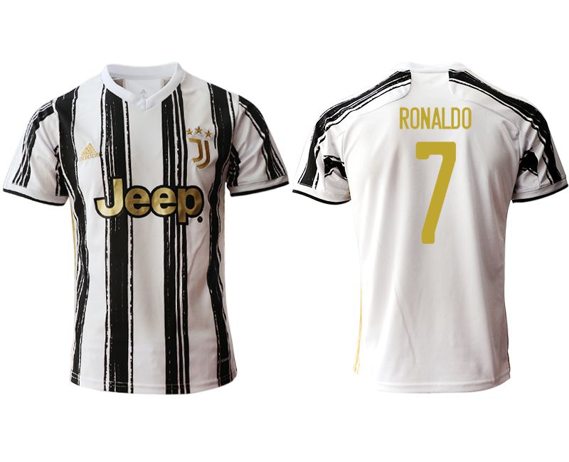 Men 2020-2021 club Juventus home aaa version #7 white Soccer Jerseys->juventus jersey->Soccer Club Jersey